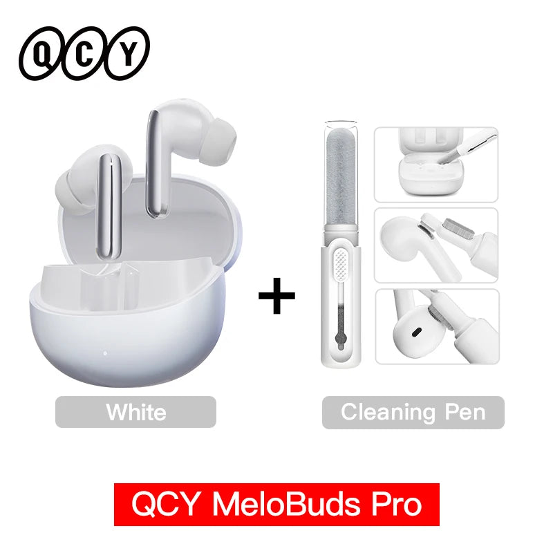 QCY MeloBuds Pro ANC Bluetooth 5.3 Earphones Wireless 46dB Hybrid ANC Hi-Res LDAC Earbuds 6 Mic Headphones 34H in-Ear Detection