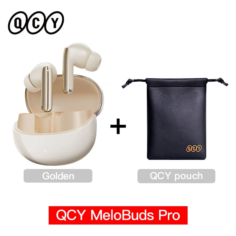 QCY MeloBuds Pro ANC Bluetooth 5.3 Earphones Wireless 46dB Hybrid ANC Hi-Res LDAC Earbuds 6 Mic Headphones 34H in-Ear Detection